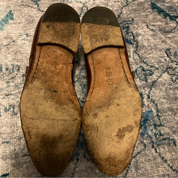 Santoni 15617  02 Brown Pebbled Leather Plain Toe Double Monk Strap Size 8.5D main image 9